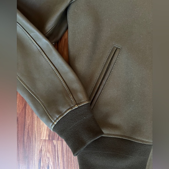 Coach Olive Green Wool and Leather Varsity Jacket (Size M) - Picture 8 of 15